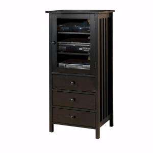 Home Decorators Collection Mission Style Black 3 Drawer Media Cabinet 