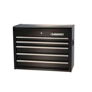 Husky Black 26 in. 5 Drawer Tool Chest 2612BKCH5THD 