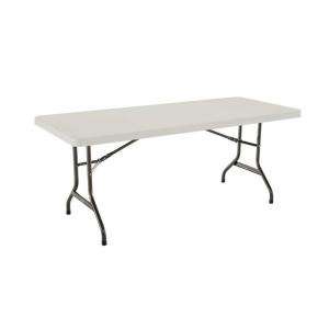Lifetime 6 ft. Folding Almond Utility Table 22900 at The Home Depot