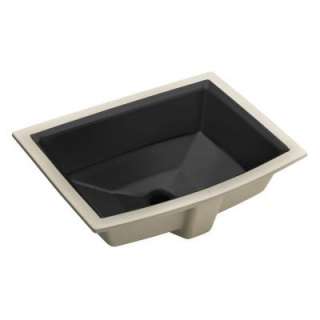   Vitreous China Bathroom Sink in Black K 2355 7 at The Home Depot