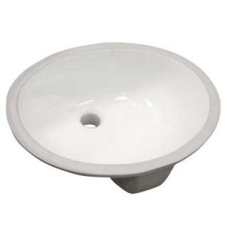   Oval Undermount Bathroom Sink in White 14 006 WHD at The Home Depot