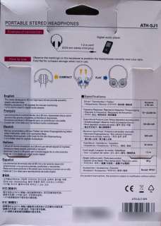 OEM Audio technica ATH SJ1 Headphone MP3 MP4 Black  