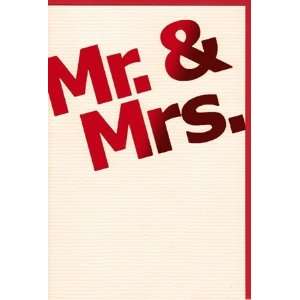 Hochzeitskarte englisch Mr. & Mrs.  Bürobedarf 