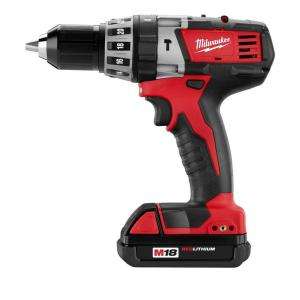 Milwaukee M18 Cordless Red Lithium 1/2 in. Hammer Drill with Free M18 