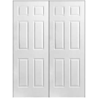   . Composite White 6 Panel Double Prehung Door 32469 