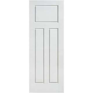   In. X 80 In. White 3 Panel Interior Slab Door 10546 at The Home Depot
