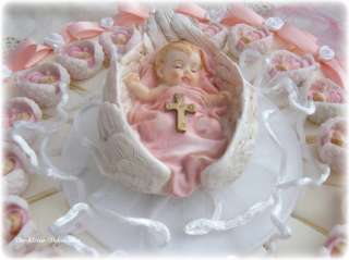 Torte, 18 Gastgeschenke, Taufe, Baby ,Tischdeko, rosa,Engel,Flügel 