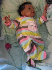 Reborn Baby OOAK Girl Realistic Kyra Ethnic AA  