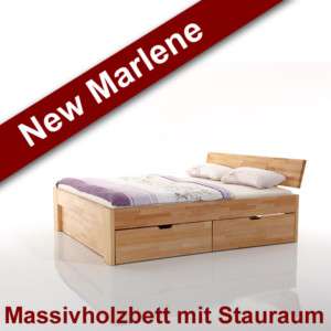 Bett Betten Stauraumbett Holzbett mit Kästen Übergrößen  