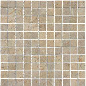 MS International Sahara Gold 1 in. x1 in. Mosaic Polished Marble Floor 