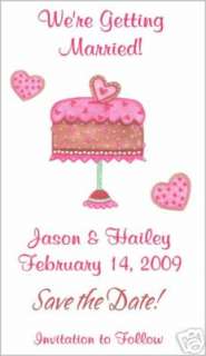 25 Valentine Hearts Save the Date Wedding Magnets Favor  