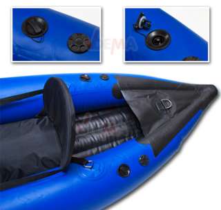   Schlauchboot 2 Mann Kayak Kanu Boot blau schwarz 420 Ruderboot  