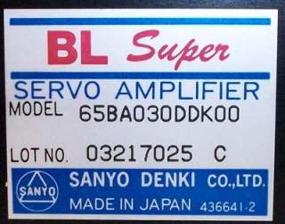 Sanyo Denki BL Super Servo Amplifier 65BA030DDK00  