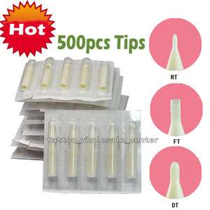 500pcs Disposable Tattoo Tips Nozzle R/F/D Supply Ink  