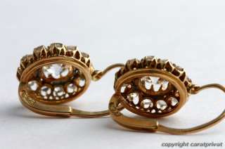 Diamantohrringe 1,8 ct. Gold Ohrringe Diamanten antik  
