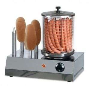 SARO Hot Dog Gerät Würstchenwärmer mit 4 Toaststangen  
