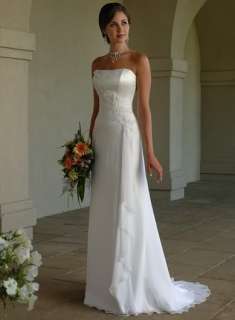 New Hot Sale Charm Stock White/Ivory Wedding Gown Dress  