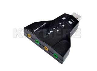 USB 2.0 3D Audio Sound Card Adapter 7.1 Ch Mic/Speaker  