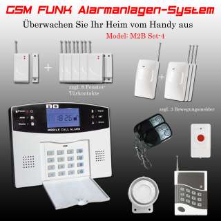 NEU!!! GSM Funk Alarmanlagensystem mit LCD Display + Alarm/SMS/Anruf 