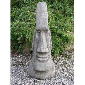 Osterinselkopf, Steinguss, Moai, Steinfigur, frostfeste Gartenfigur 