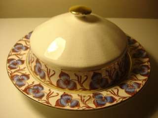 Edwin M Knowles china co pan cake dish with lid  