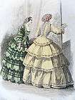 antique french fashion plate print victorian les modes parisiennes 583