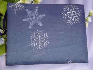 Exquisite Snowflake Navy Silver Guest Book WEDDING  