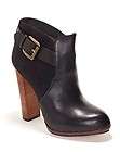 200 Womens SAM EDELMAN Lulu Black Leather Platforms Ankle Boots 