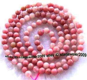 Natural Pink Jasper 3mm Round Gemstone Beads 15  