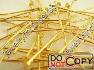 620Pcs 18K gold plated Head Pins 25mm Findings  