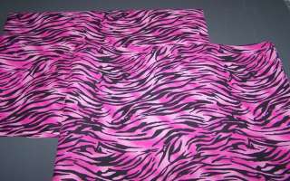 Black Pink Zebra Standard Pillowcase Set of 2 NEW  