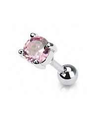Helix / Tragus Piercing Kristall Farbe Pink