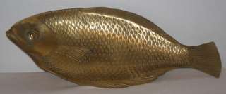 Vintage Brass Fish Platter made in Korea W/Legs    #6  