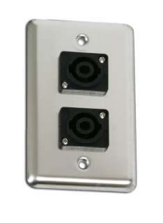 wall plateIncludes a stainless steel plate with two Speakons connector 