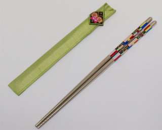 Pair Korean Traditonal Stainless Steel Chopsticks cov  