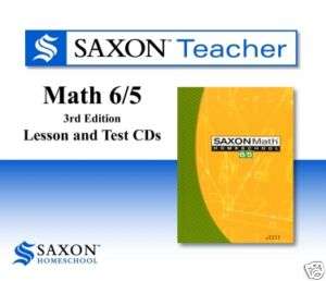 Saxon Math 65 Homeschool Teacher Lesson & Test CDs 6/5  