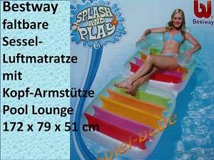 Faltbare Sessel Luftmatratze Pool Lounge Wasserliege  