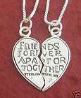 Sterling Silver BEST FRIENDS Necklaces incl solid 925 C