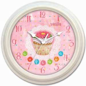  Hand painted Artistic Pink Gallery 16inches clock[1022WS 