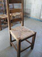 Set of 6 Sturdy Beech Ladder Back Dining Chairs & Table  
