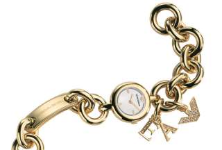 Armani Women Gold Watch Charm Bracelet Watch AR5716 Original Box And 