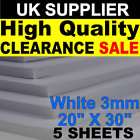 3mm 20 x 30 Foamboard White Foam Core Board 5 SHEETS