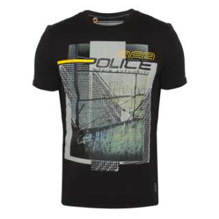 The 883 Police Alcatraz logo T shirt has a Printed and rubberized 
