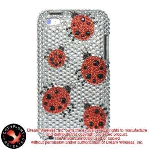  iPod Touch 4 Diamond Lady Bug Cover Case Premium with KL 
