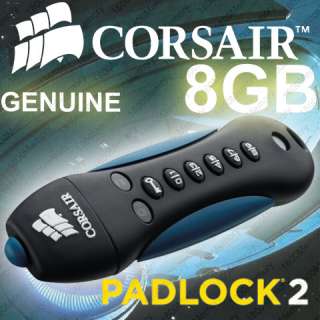   CORSAIR 8GB Flash Padlock 2 Secure AES USB Thumb Drive