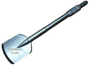 JACK HAMMER SQUARE MOUTH LONG SERIES CLAY SPADE CHISEL. JACKHAMMER HEX 