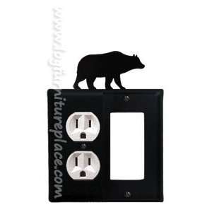    Wrought Iron Bear Double Outlet/GFI Cover