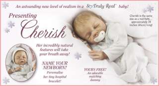 Cherish Collectable Lifelike Vinyl Baby Doll So Truly Real®