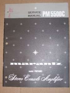 Marantz Service/Repair Manual~PM550DC Amplifier  