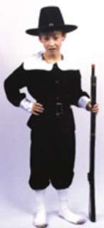Black polyester shirt with white collar and cuffs, black pants and 